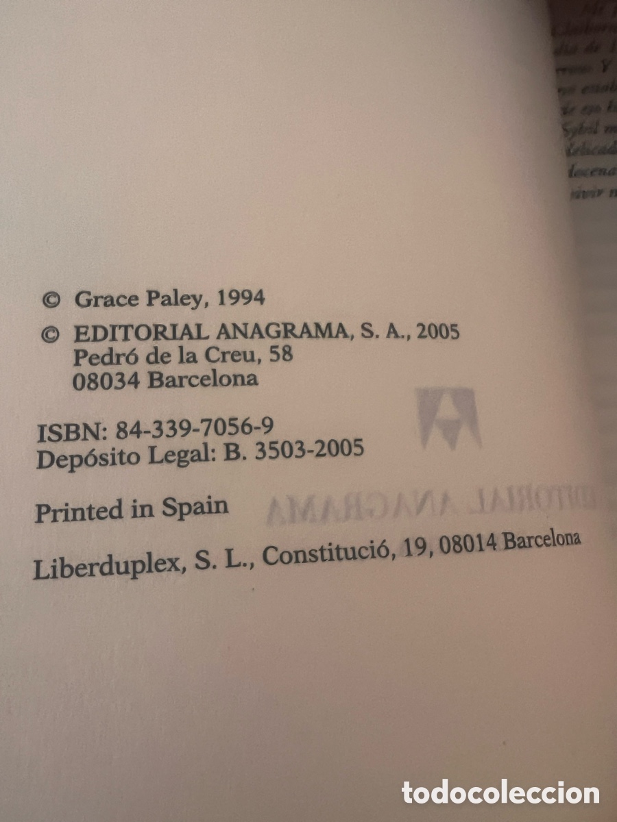 Libros de segunda mano: Cuentos completos . Grace Paley. - Foto 3