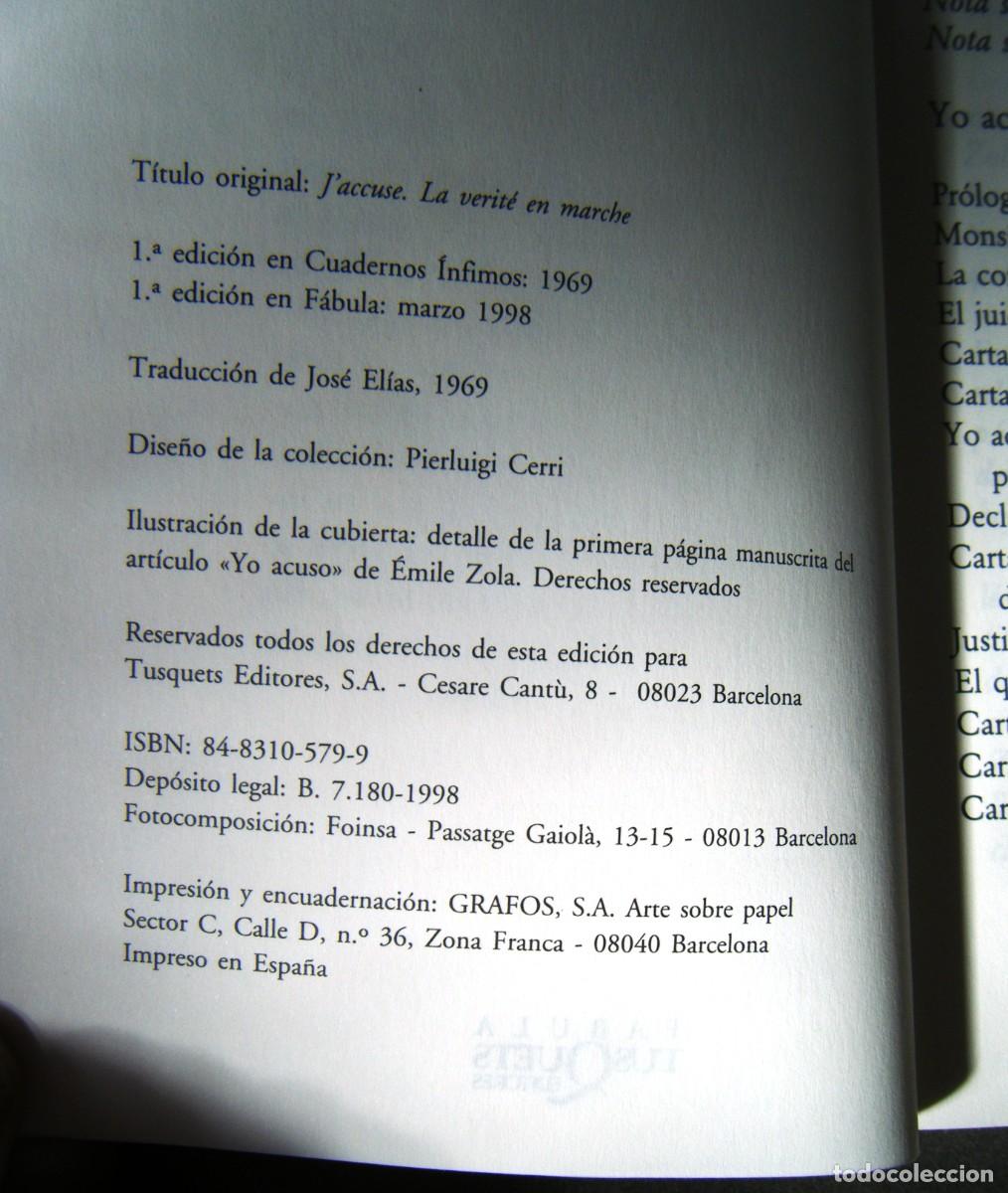 Libros de segunda mano: Emilio Zola &ndash; Yo acuso - Foto 2