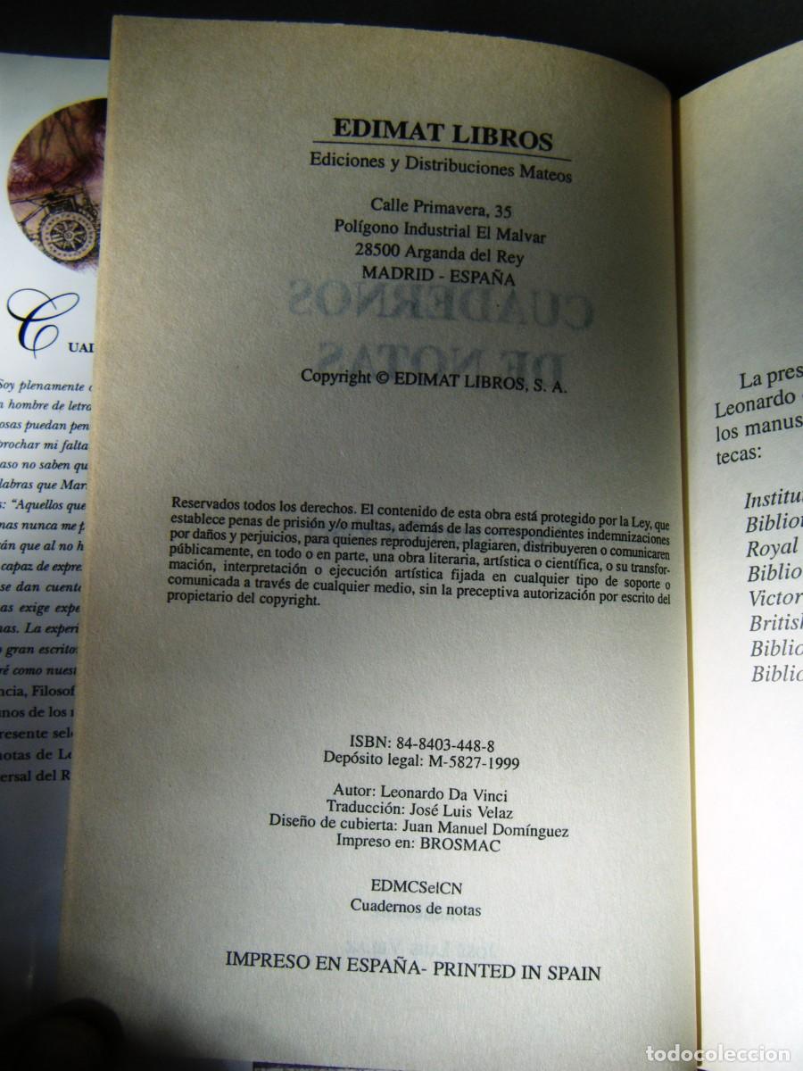 Libros de segunda mano: Leonardo da Vinci &ndash; Cuadernos de notas - Foto 3