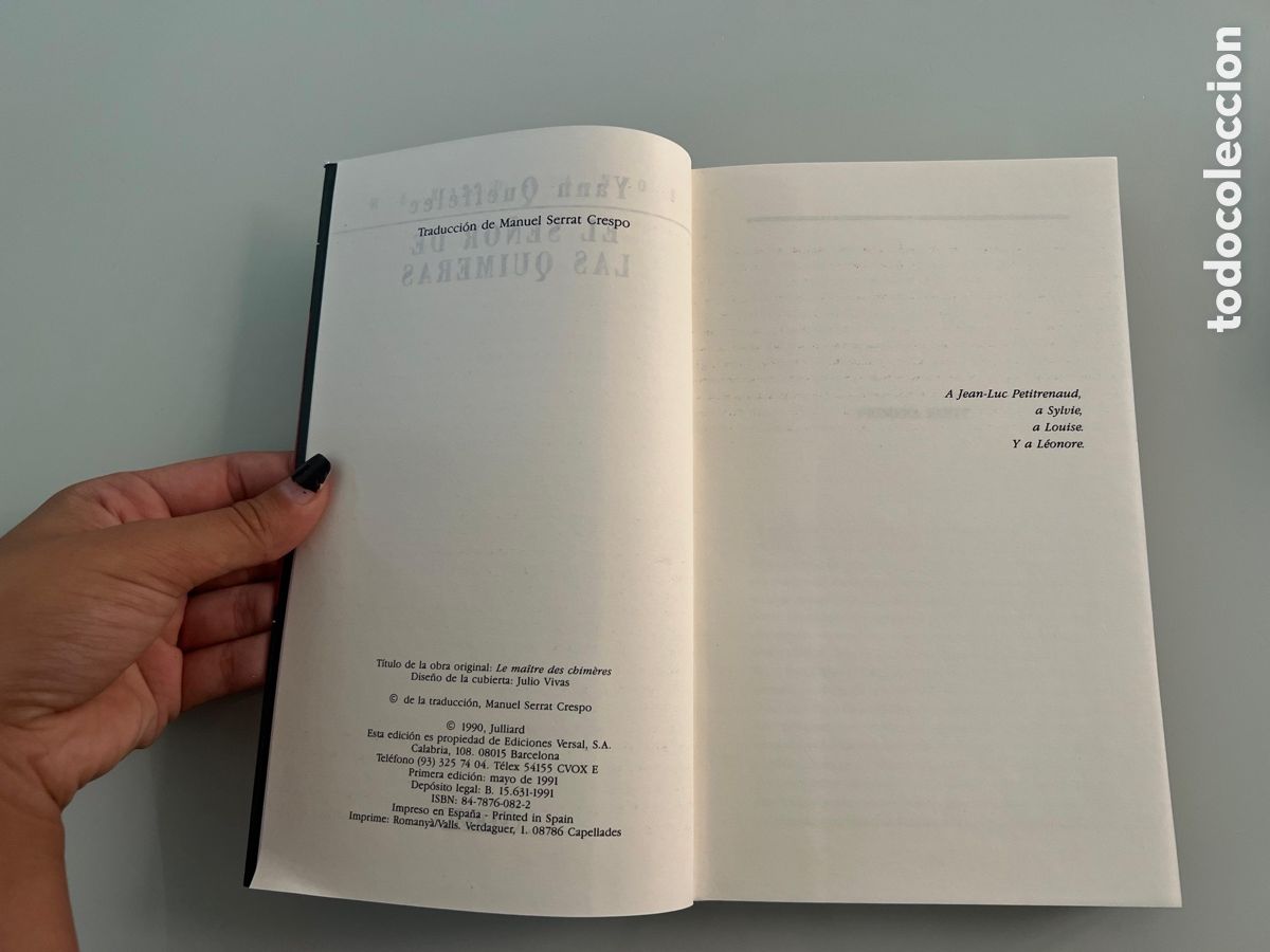 Libros de segunda mano: El se&ntilde;or de las quimeras. Yann Queffelec. Versal - Foto 3