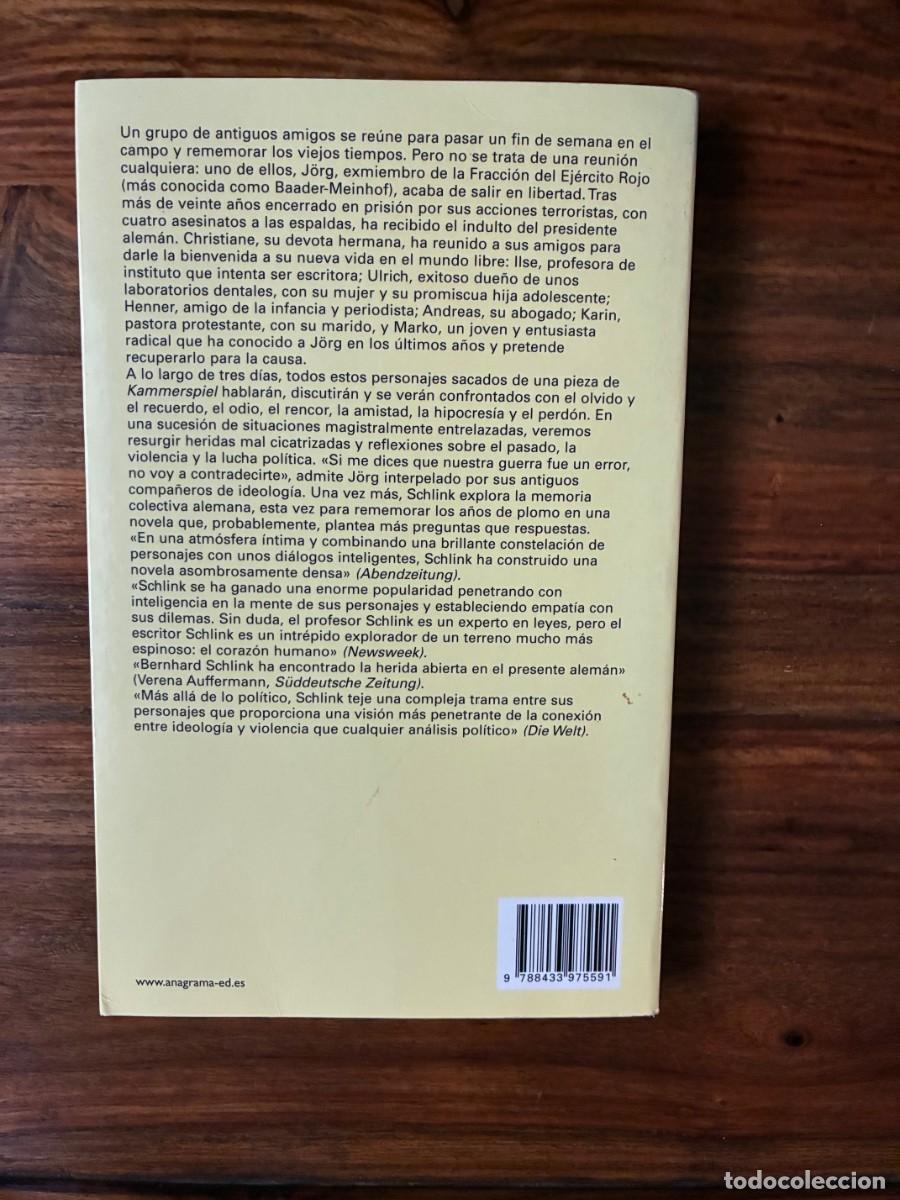 Libros de segunda mano: El fin de semana. Bernhard Schlink. Anagrama - Foto 2