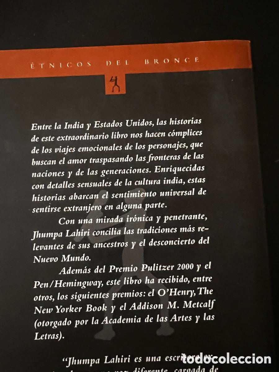 Libros de segunda mano: Int&eacute;rprete de emociones. Jhumpa Lahiri - Foto 2