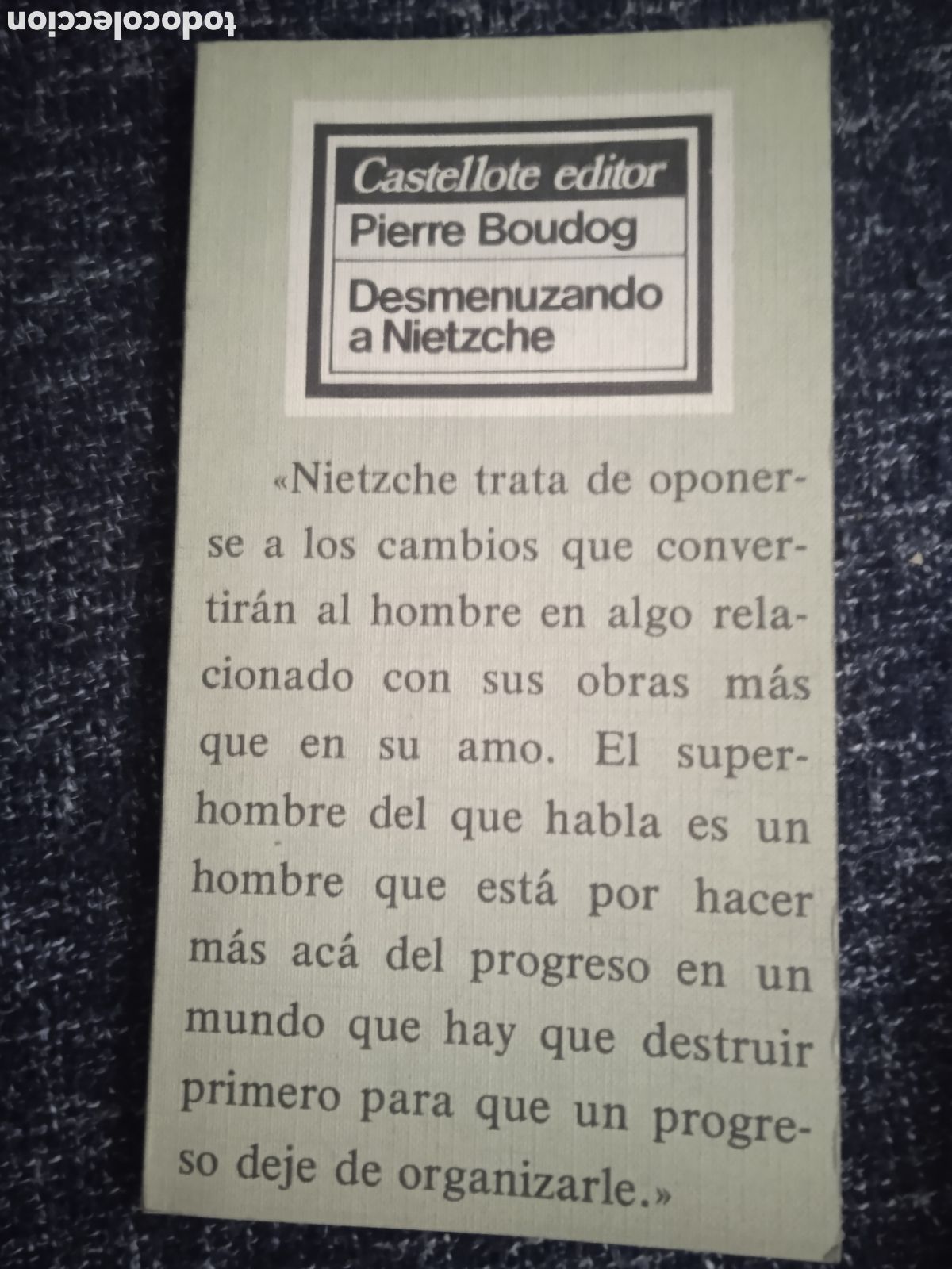 Libros de segunda mano: DESMENUZANDO A NIETZSCHE. / PIERRE BOUDOG - Foto 1