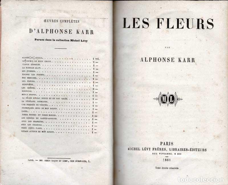 Libros de segunda mano: Les Fleurs - Alphonse Karr - Foto 2