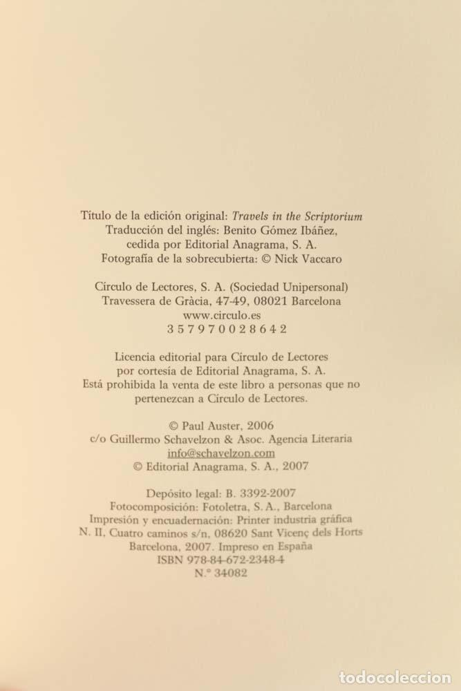 Libros de segunda mano: Viajes por el Scriptorium - Paul Auster - Foto 3