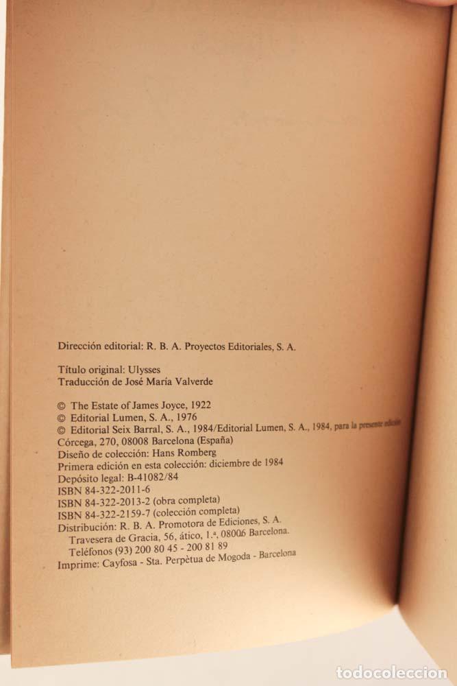 Libros de segunda mano: Ulises (2 vol&uacute;menes) - James Joyce - Foto 6