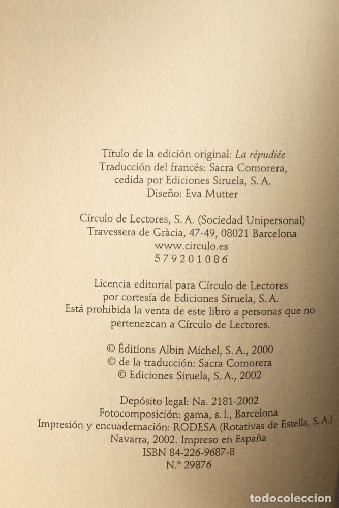 Libros de segunda mano: La repudiada - Eliette Ab&eacute;cassis - Foto 3