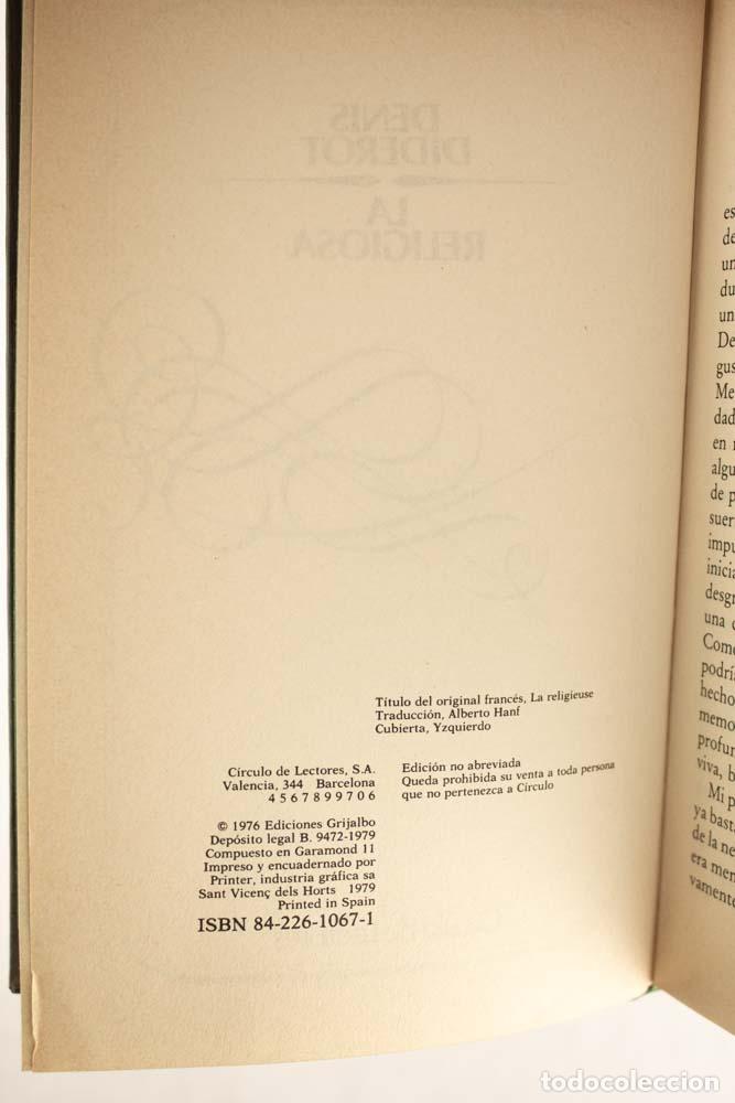 Libros de segunda mano: La religiosa - Denis Diderot - Foto 3