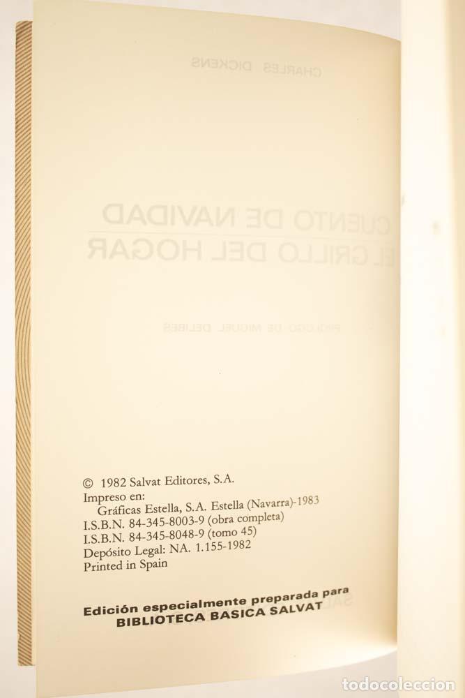 Libros de segunda mano: Cuento de Navidad / El grillo del hogar - Charles Dickens - Foto 4