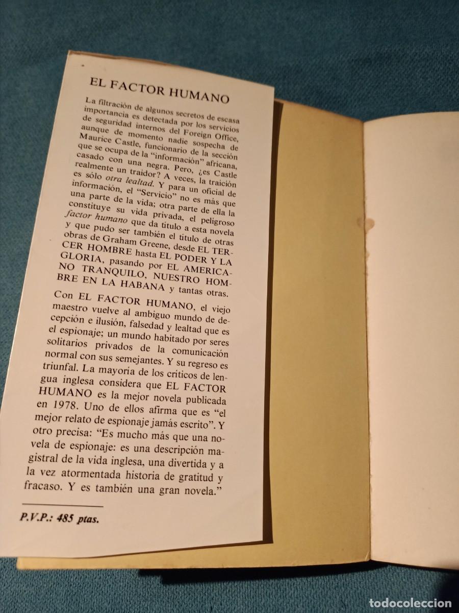Libros de segunda mano: libro el factor humano - Foto 3