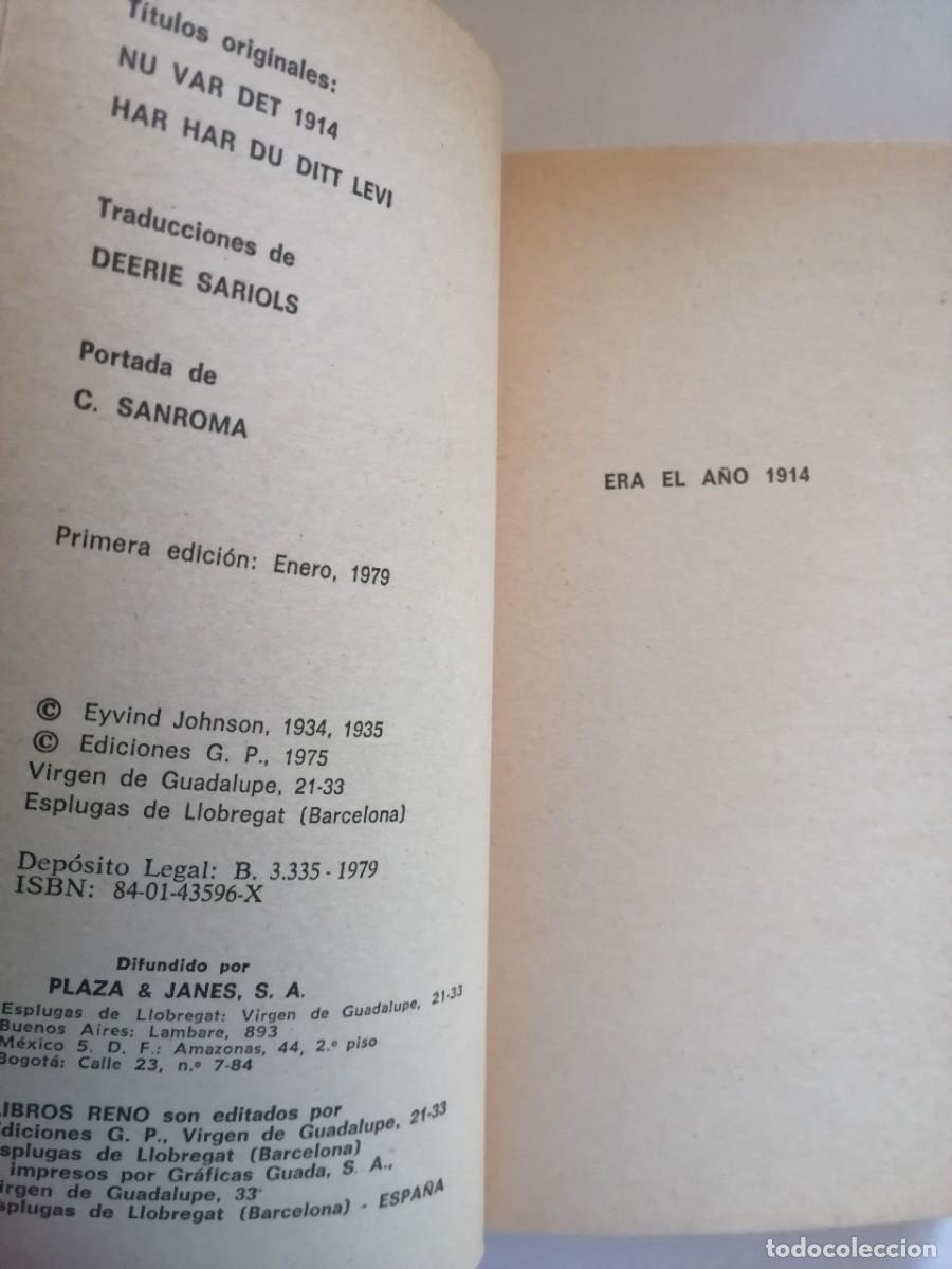Libros de segunda mano: ERA EL A&Ntilde;O 1914, EYVIND JOHNSON - Foto 6
