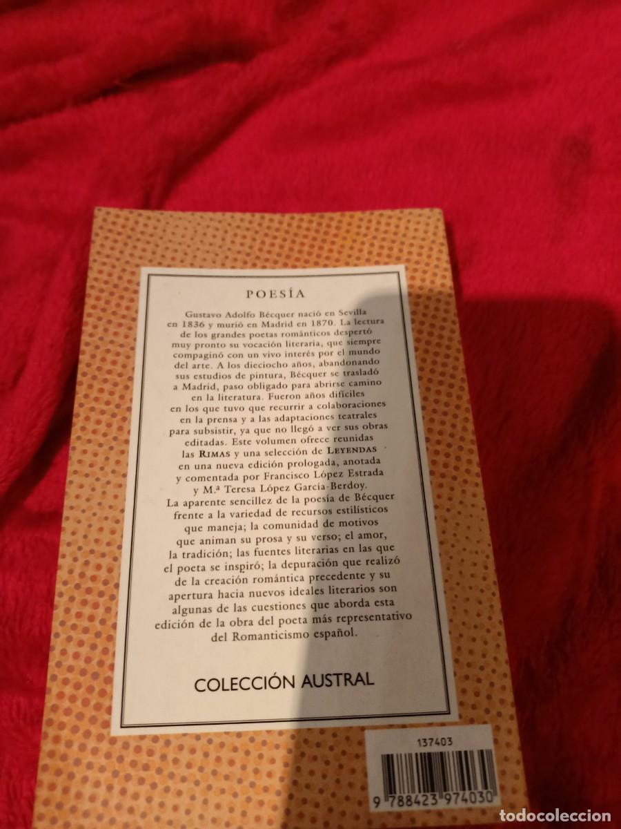 Libros de segunda mano: rimas y leyendas de Becquer - Foto 2