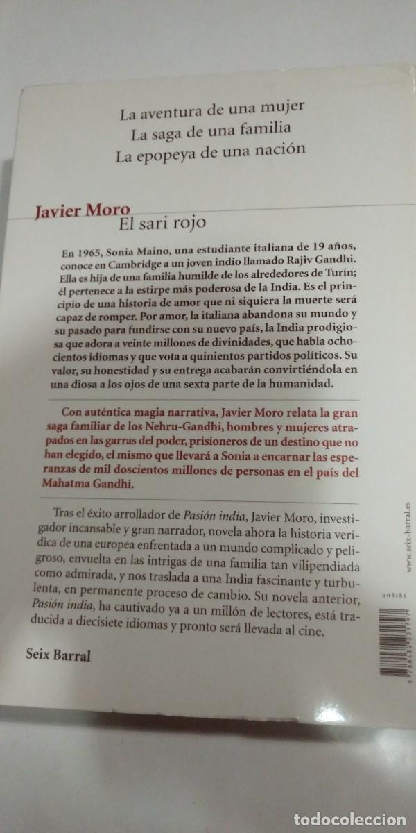 Libros de segunda mano: El Sari Rojo Javier Moro - Foto 2