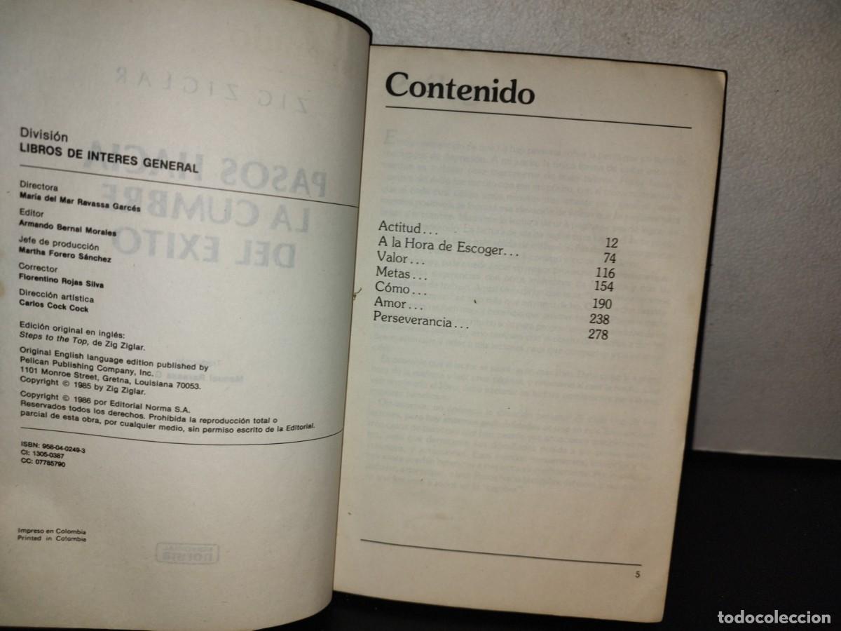 Libros de segunda mano: 203- PASOS HACIA LA CUMBRE DEL &Eacute;XITO - ZIG ZIGLAR - Foto 6