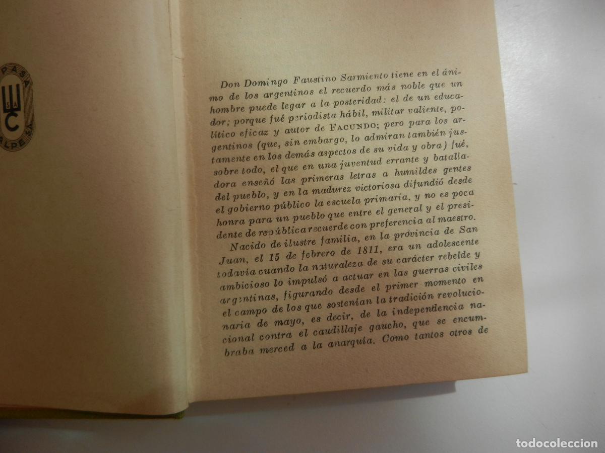 Libros de segunda mano: FACUNDO - D F SARMIENTO - 1932 - Foto 4