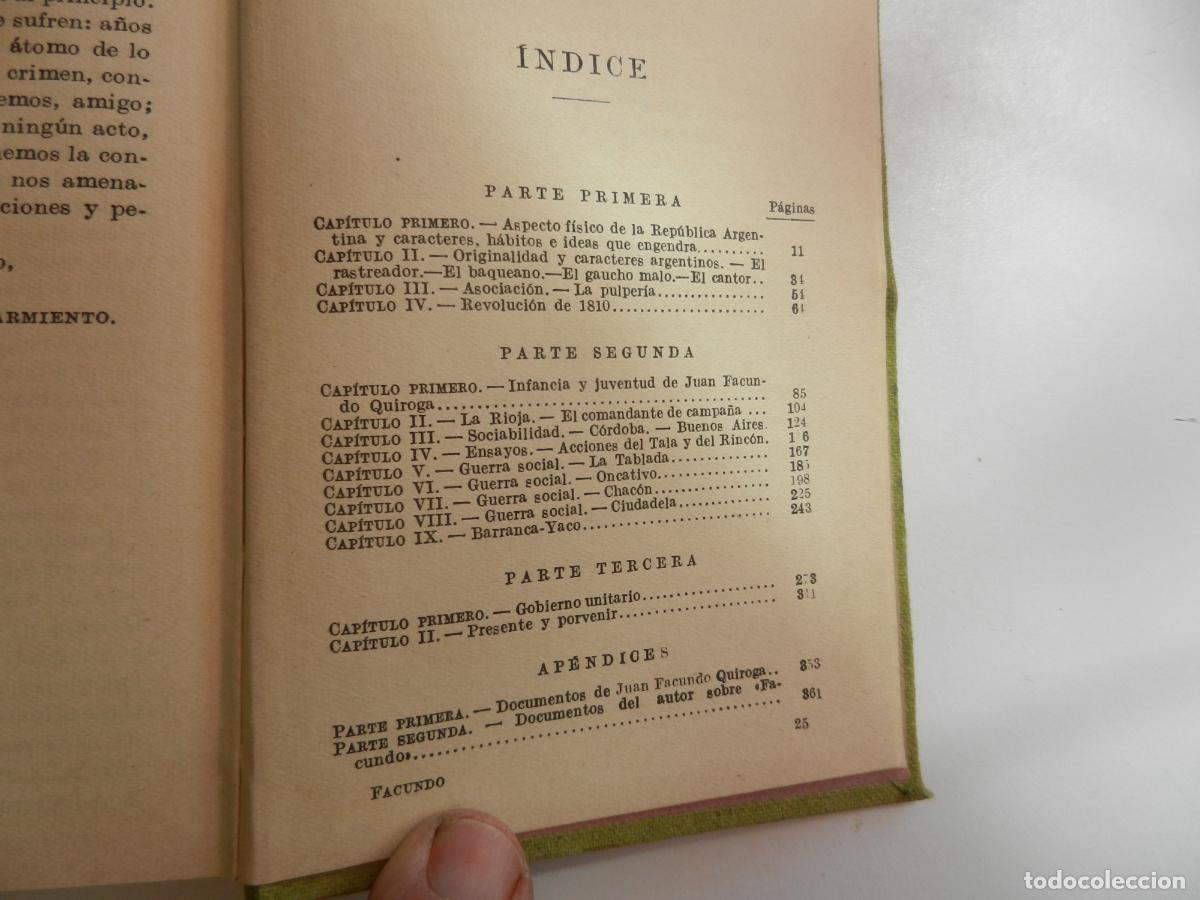 Libros de segunda mano: FACUNDO - D F SARMIENTO - 1932 - Foto 6
