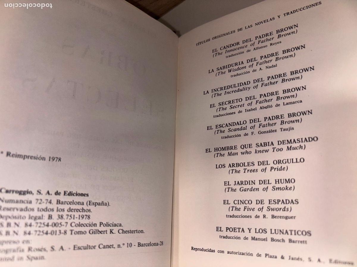 Libros de segunda mano: GILBERT K. CHESTERTON - OBRAS SELECTAS - 1978 - Foto 3