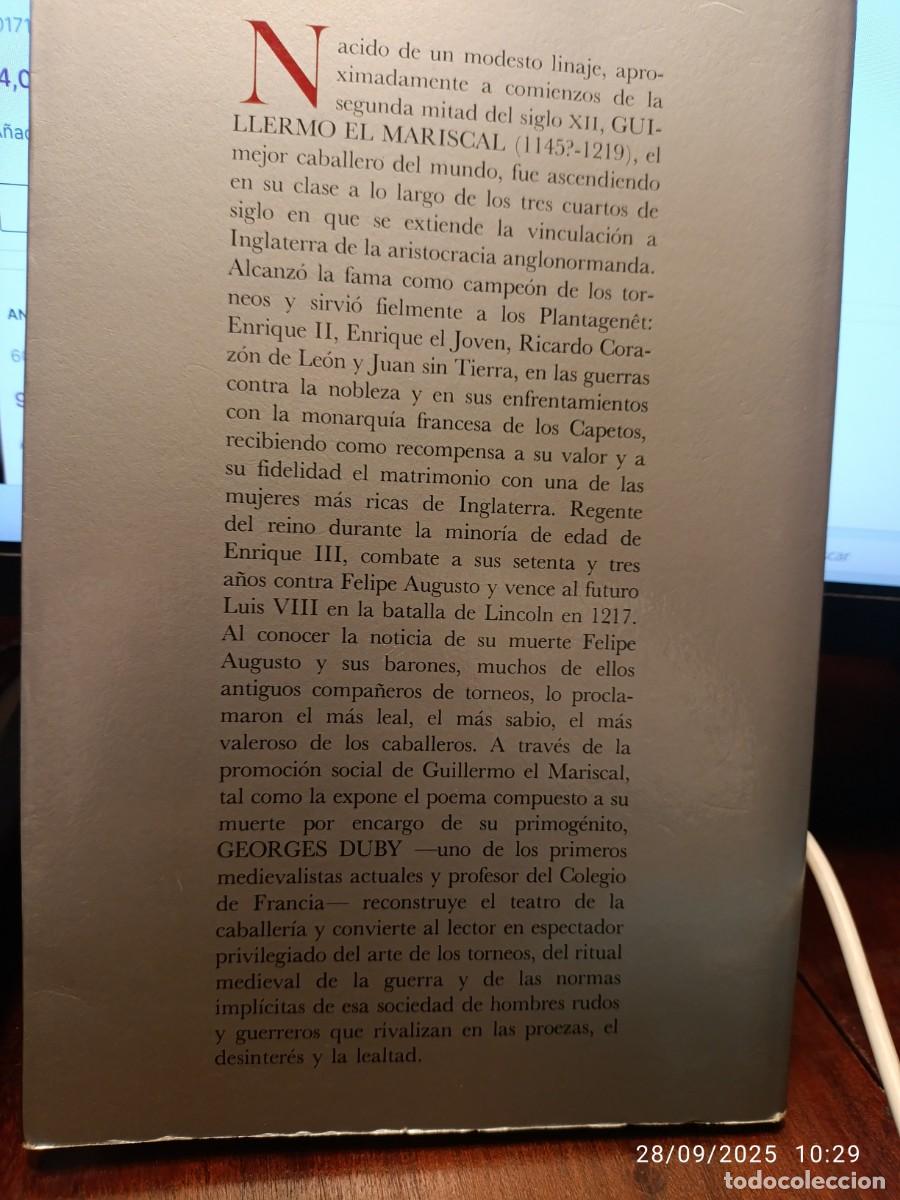 Libros de segunda mano: Guillermo el mariscal. George Duby - Foto 2