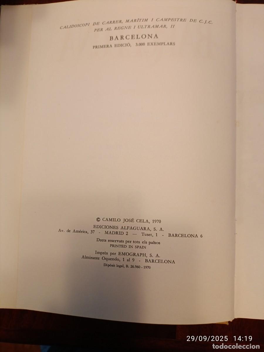 Libros de segunda mano: Barcelona. Camilo Jos&eacute; Cela - Foto 4