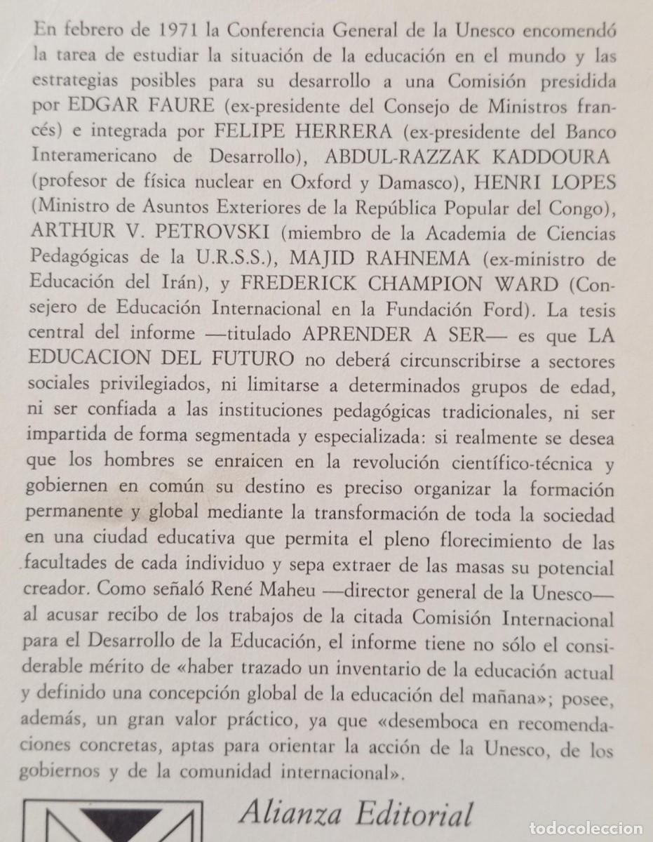 Libros de segunda mano: APRENDER A SER - ALIANZA EDITORIAL - Foto 2