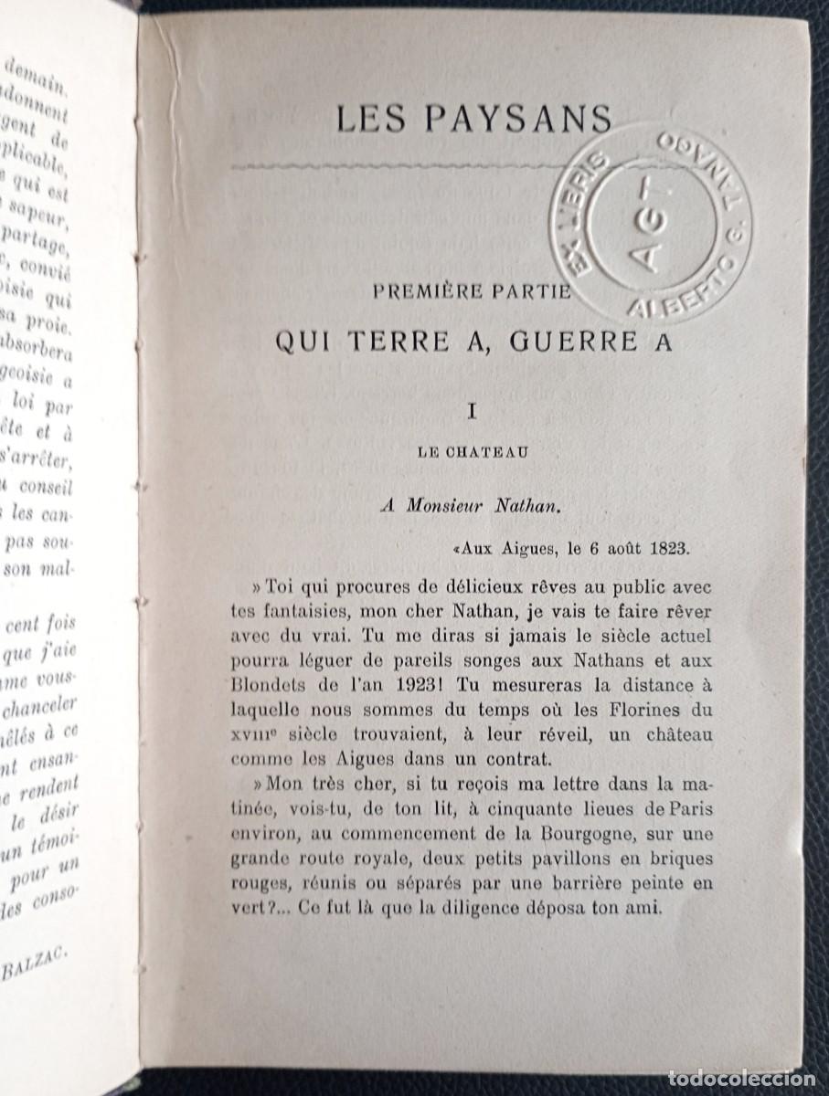 Libros de segunda mano: Honor&eacute; de Balzac . Les paysans - Foto 3