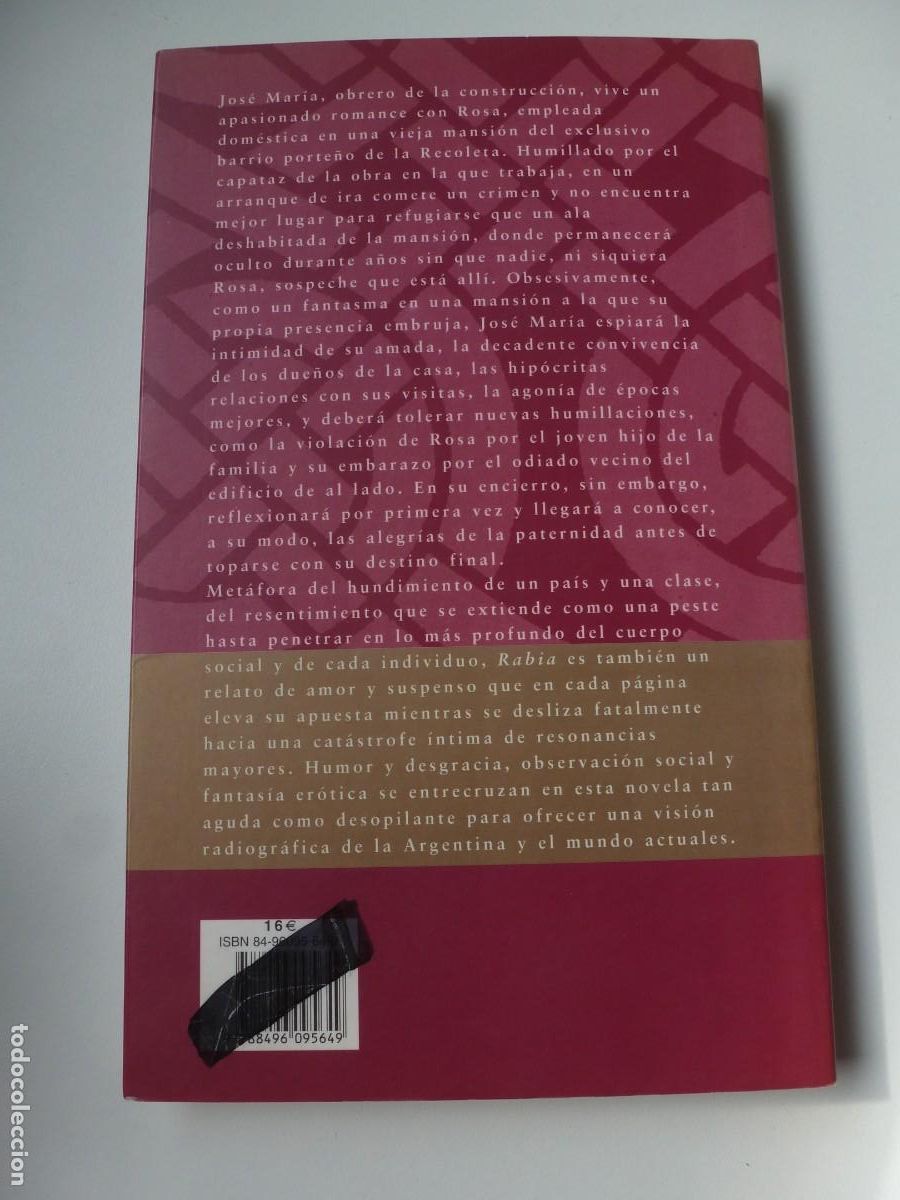 Libros de segunda mano: RABIA. SERGIO BIZZIO. EL COBRE EDICIONES 2004. IMPECABLE - Foto 2