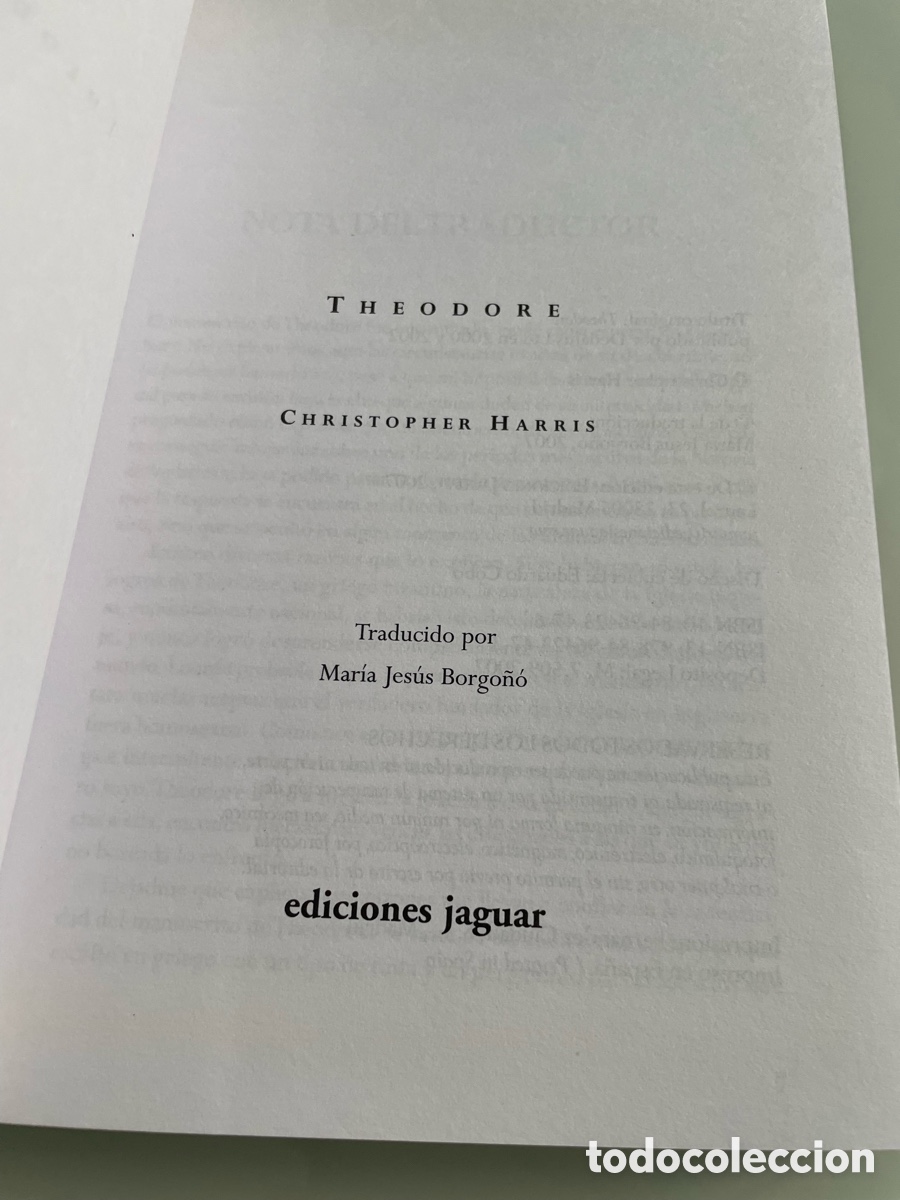 Libros de segunda mano: Theodore. Christopher Harris. Ediciones Jaguar. 2007 - Foto 5