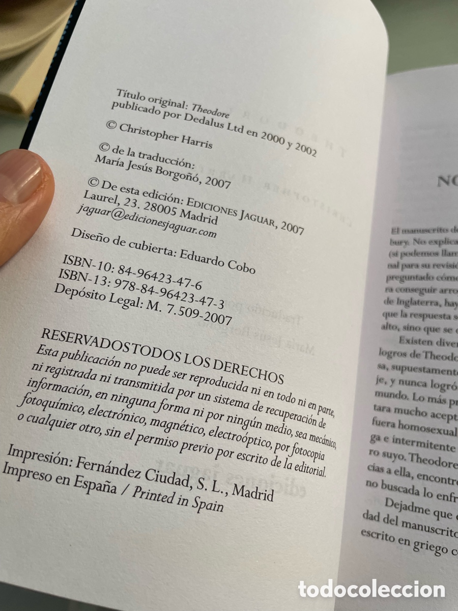 Libros de segunda mano: Theodore. Christopher Harris. Ediciones Jaguar. 2007 - Foto 6