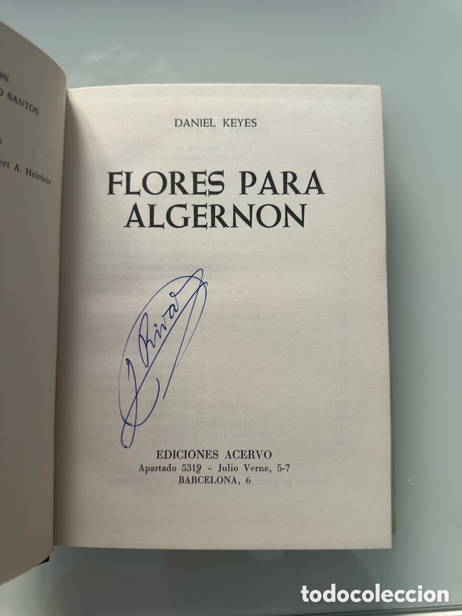 Libros de segunda mano: Flores para Algernon. Daniel Keyes. Ediciones Acervo. Primera Edicion 1966 - Foto 2