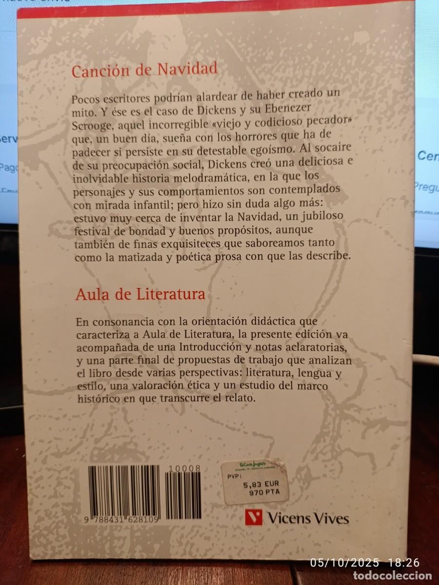 Libros de segunda mano: Canci&oacute;n de Navidad. Charles Dickens - Foto 2