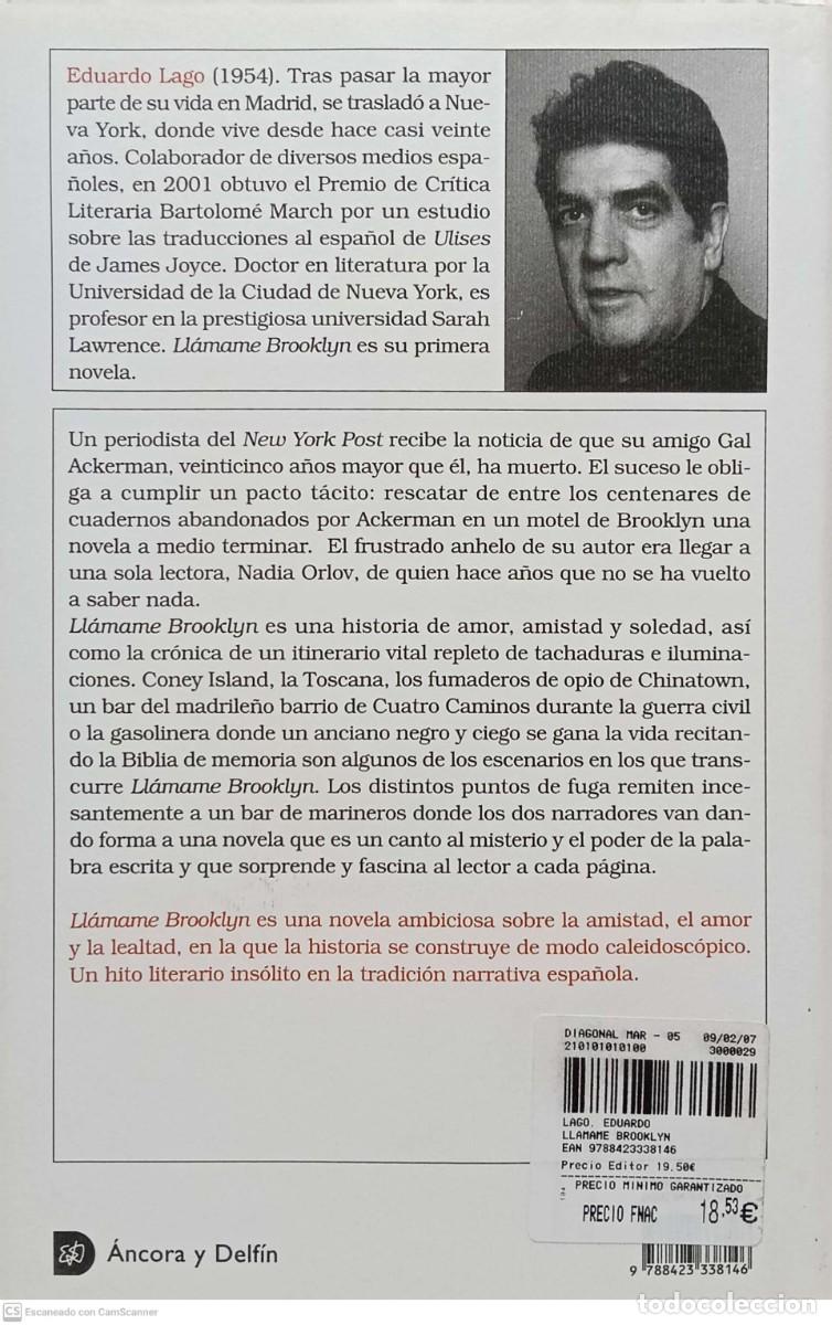 Libros de segunda mano: Llamame Brooklyn - Eduardo lago - Foto 2