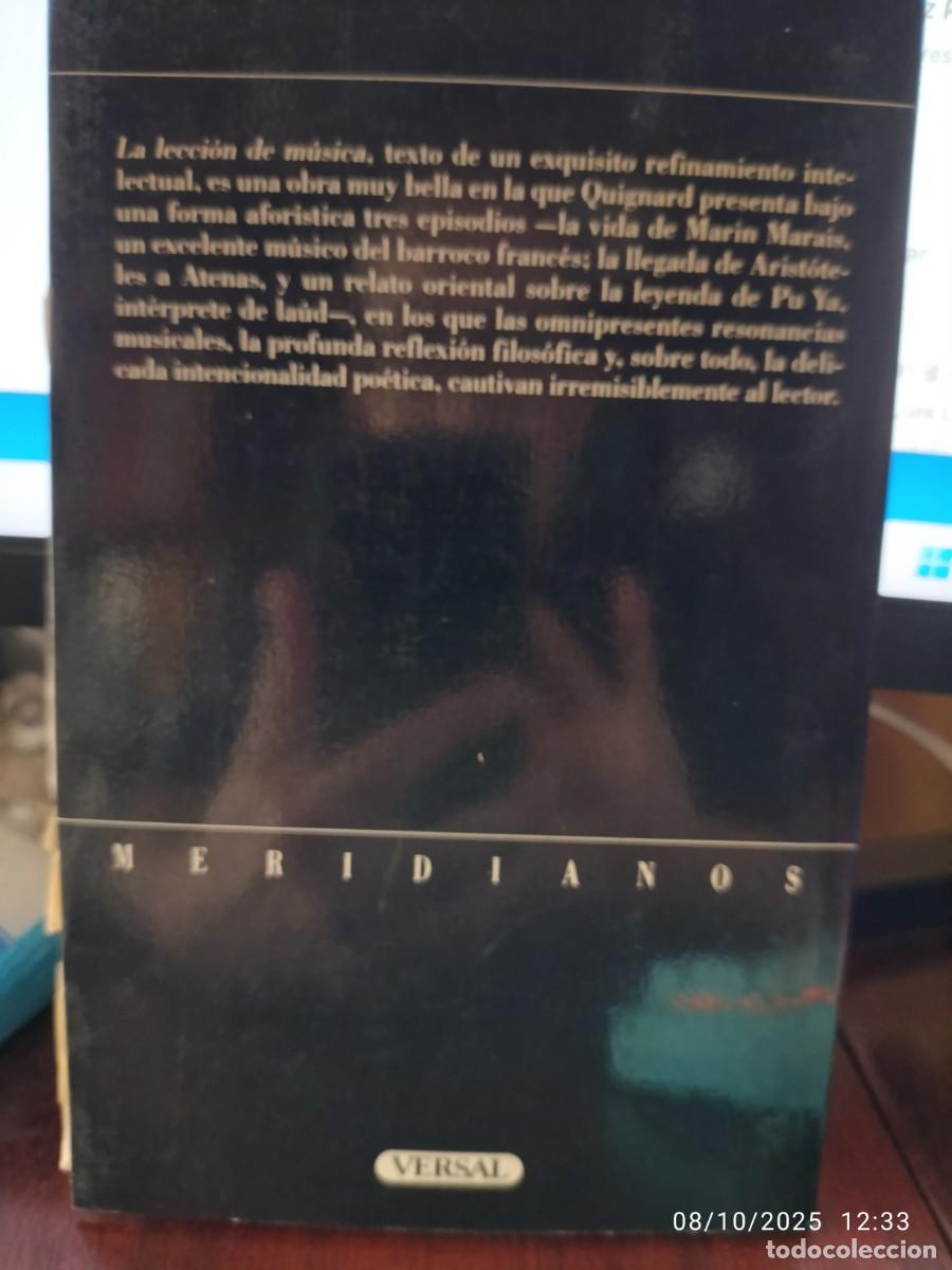 Libros de segunda mano: La lecci&oacute;n de m&uacute;sica. Pascal Quignard - Foto 2