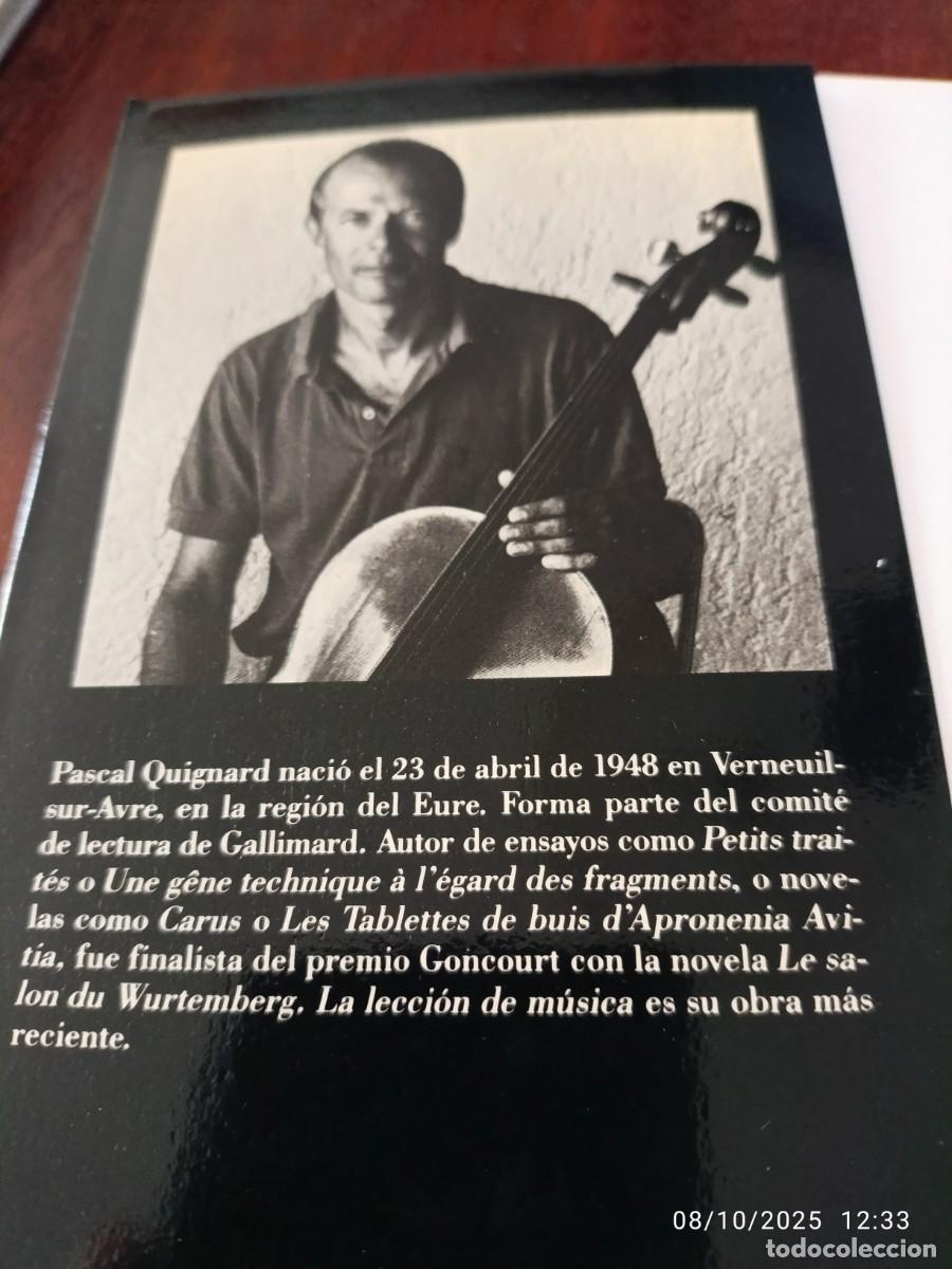 Libros de segunda mano: La lecci&oacute;n de m&uacute;sica. Pascal Quignard - Foto 3