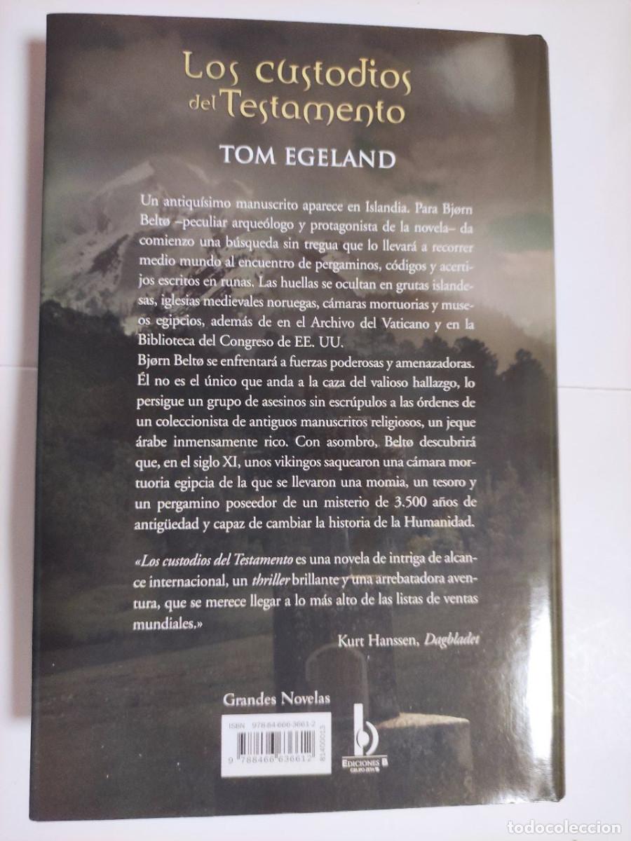Libros de segunda mano: Los custodios del testamento - Tom Egeland - Foto 2