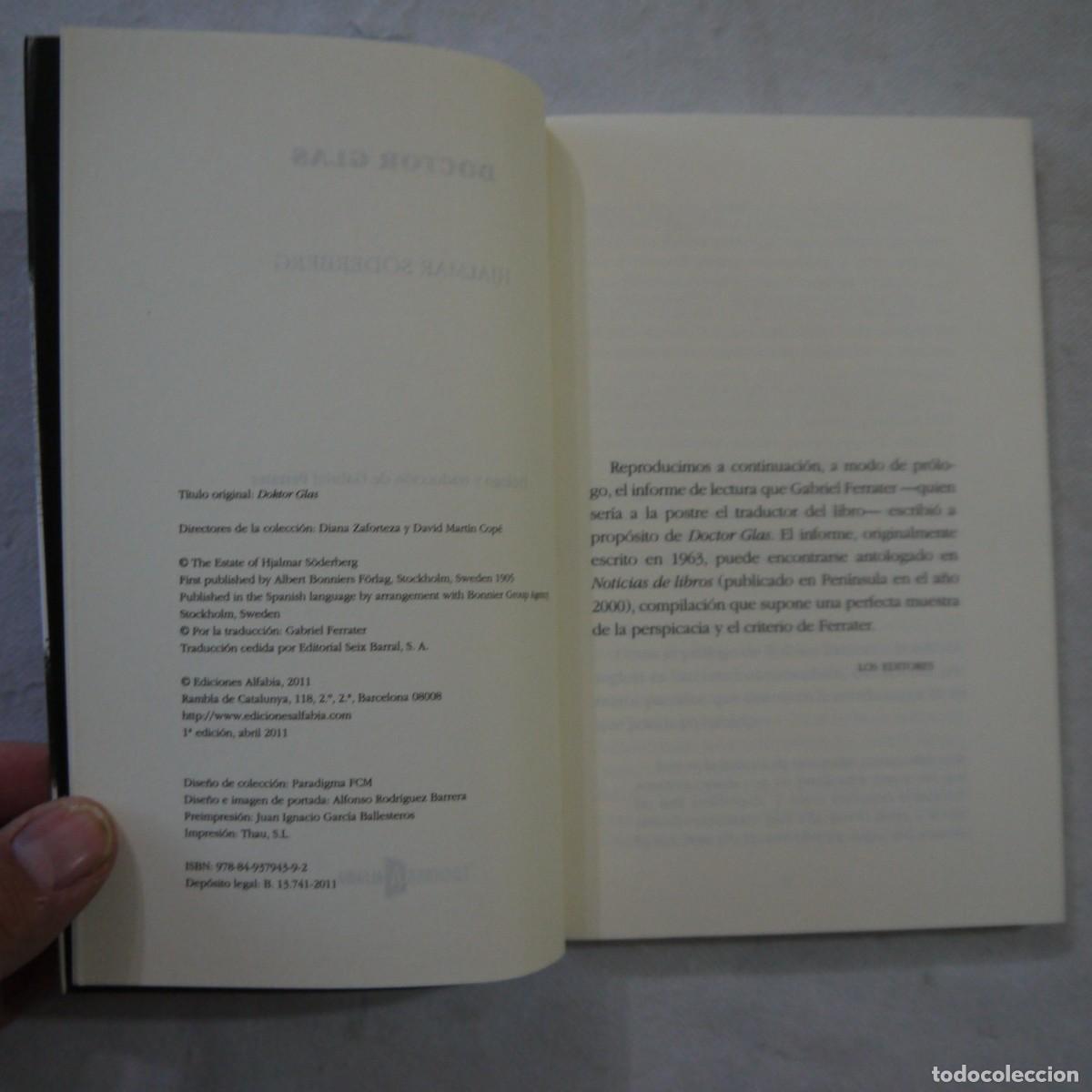 Libros de segunda mano: DOCTOR GLAS - H. S&Ouml;DERBERG - EDICIONES ALFABIA - 2011 - Foto 5