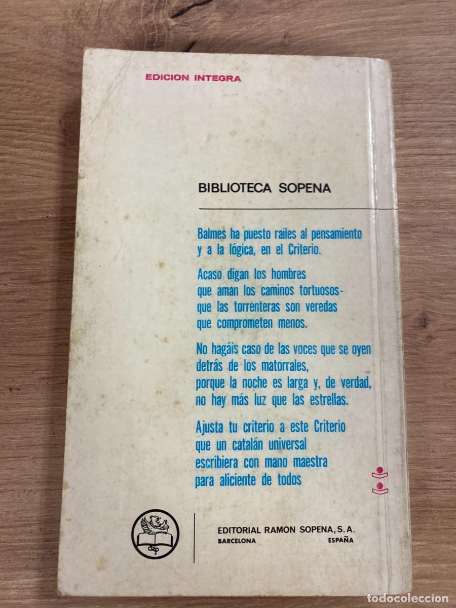 Libros de segunda mano: El criterio Jaime Balmes - Foto 2