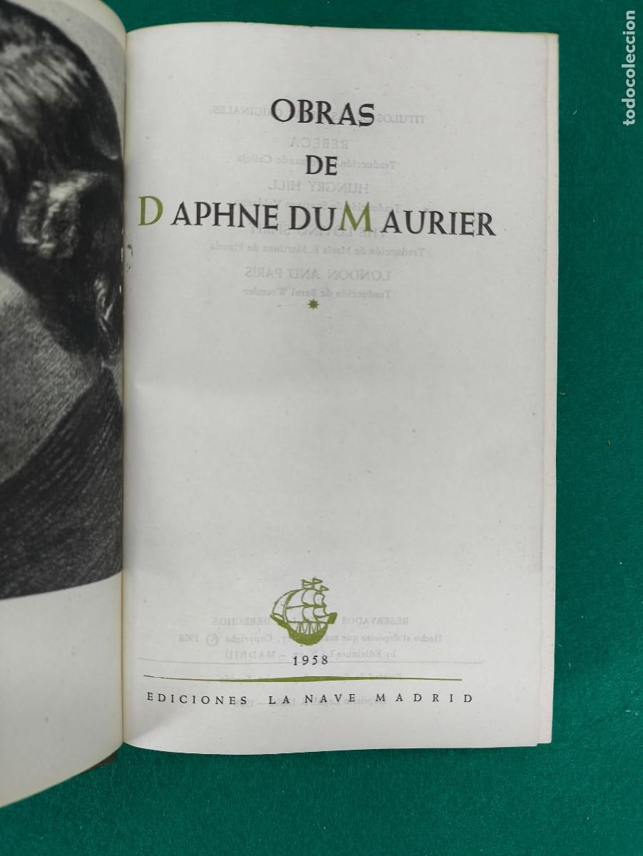 Libros de segunda mano: OBRAS DE DU MAURIER / 1958. LA NAVE - Foto 2