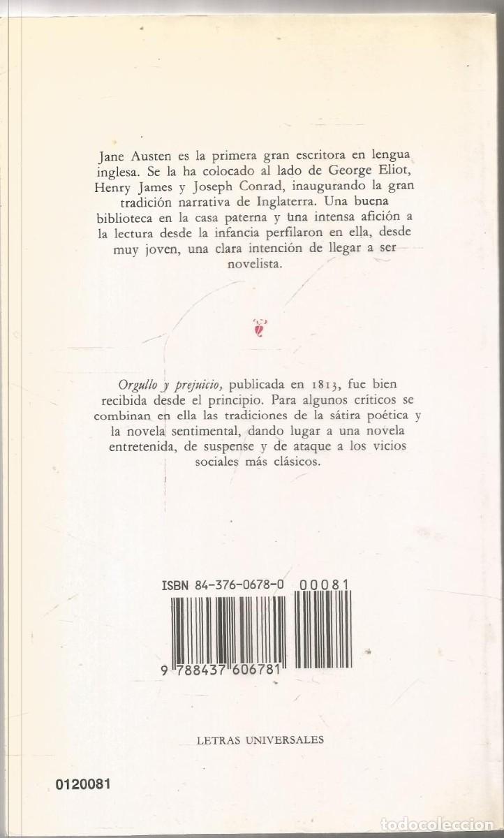 Libros de segunda mano: JANE AUSTEN. ORGULLO Y PREJUICIO. CATEDRA - Foto 2