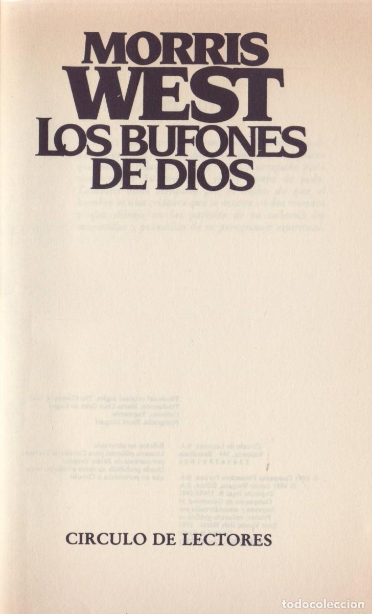 Libros de segunda mano: Los bufones de Dios - West, Morris - Foto 1