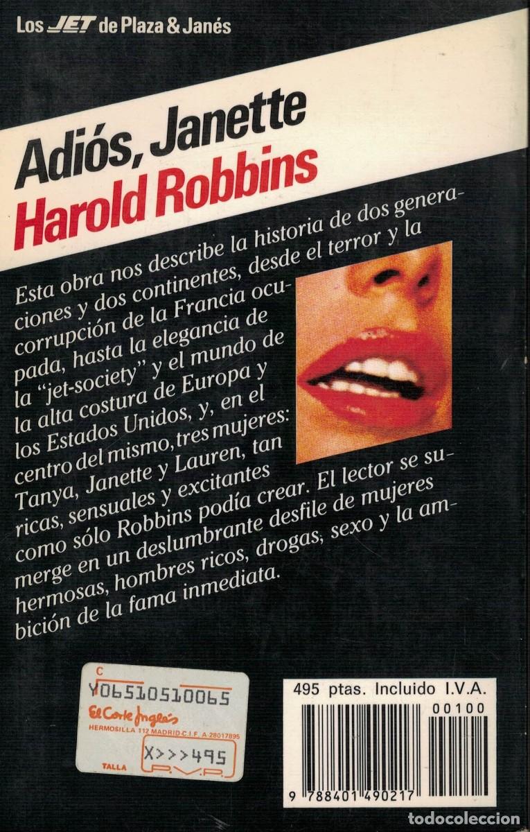 Libros de segunda mano: Harold Robbins, Adi&oacute;s Janette - Foto 2