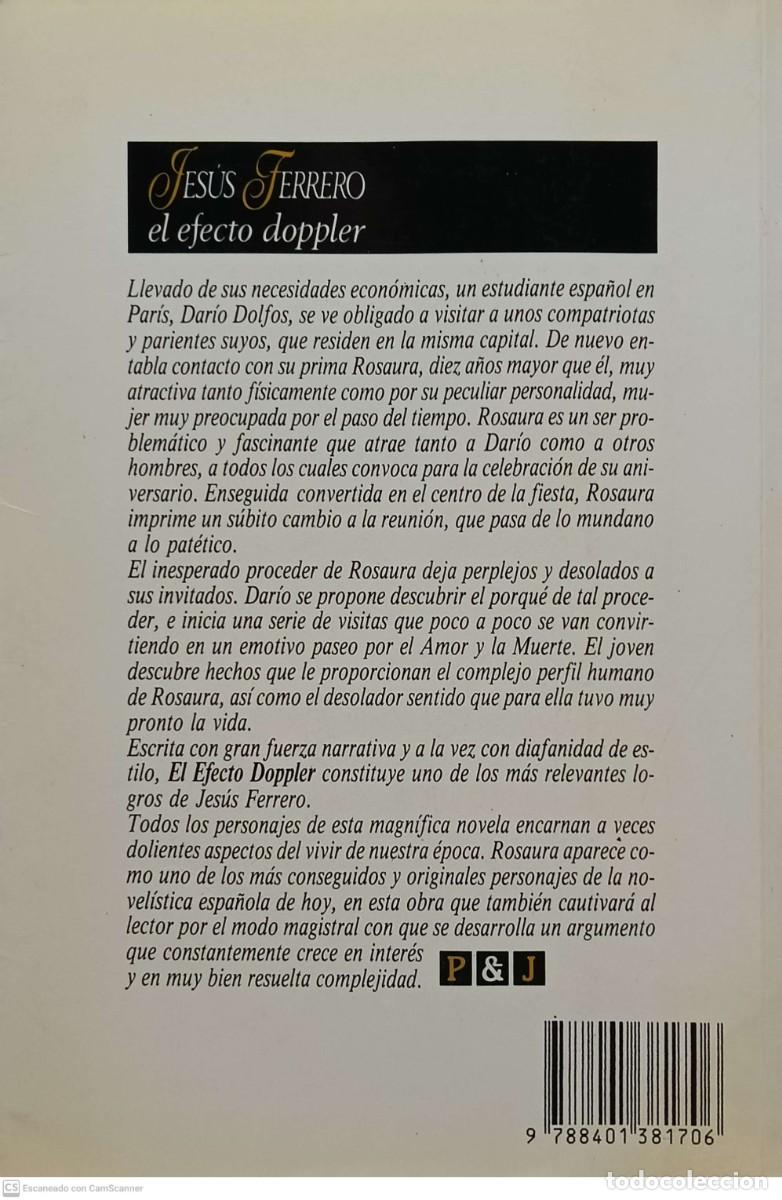 Libros de segunda mano: El efecto Dopler - Jes&uacute;s Ferrero - Foto 2