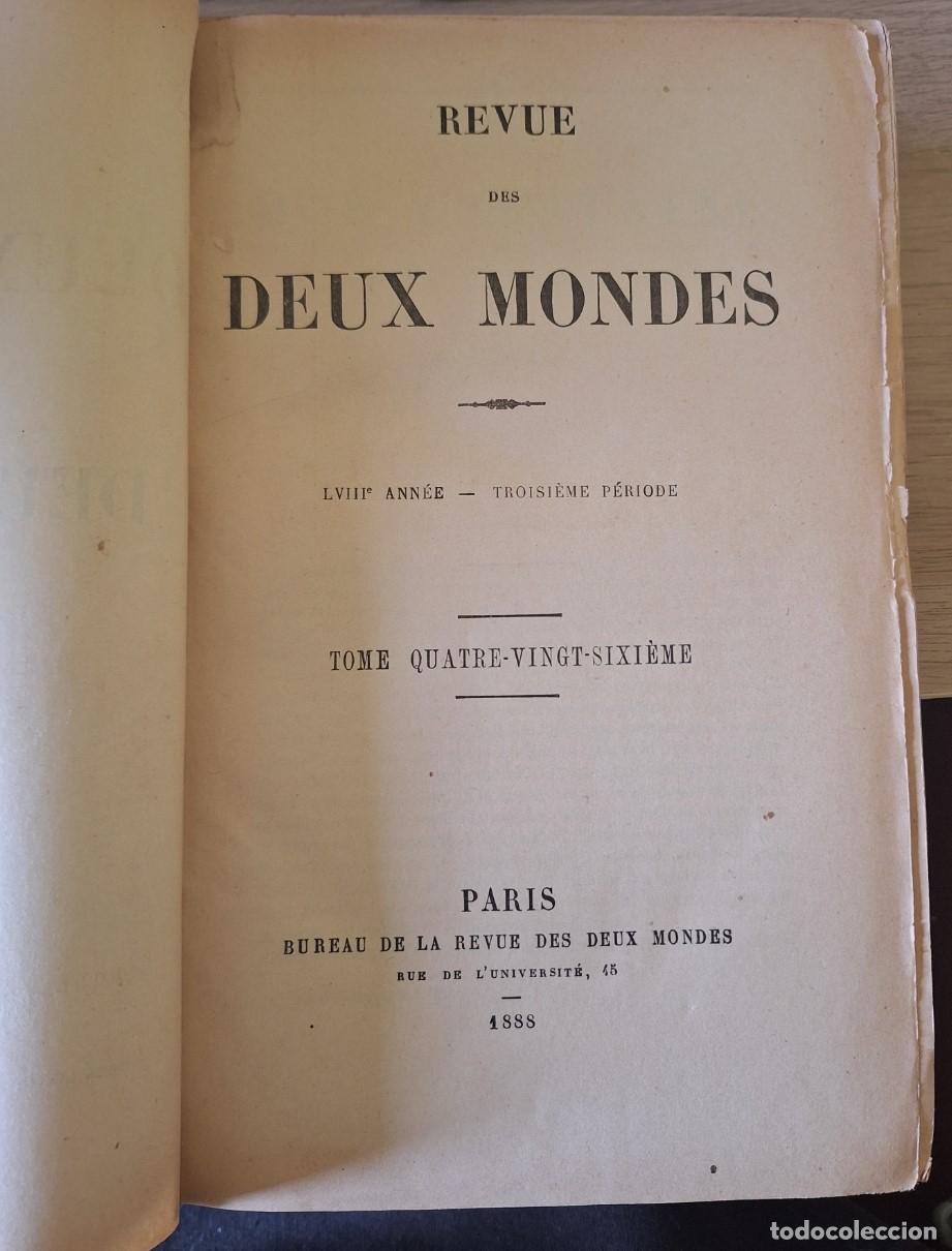 Livres d'occasion: REVUE DES DEUX MONDES. TOME QUATRE VINGT SIXIEME. LVIII ANNEE TROISIEME PERIODE. -