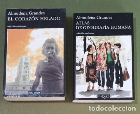 Libros de segunda mano: Almudena Grandes: Atlas de geograf&iacute;a humana y El coraz&oacute;n helado