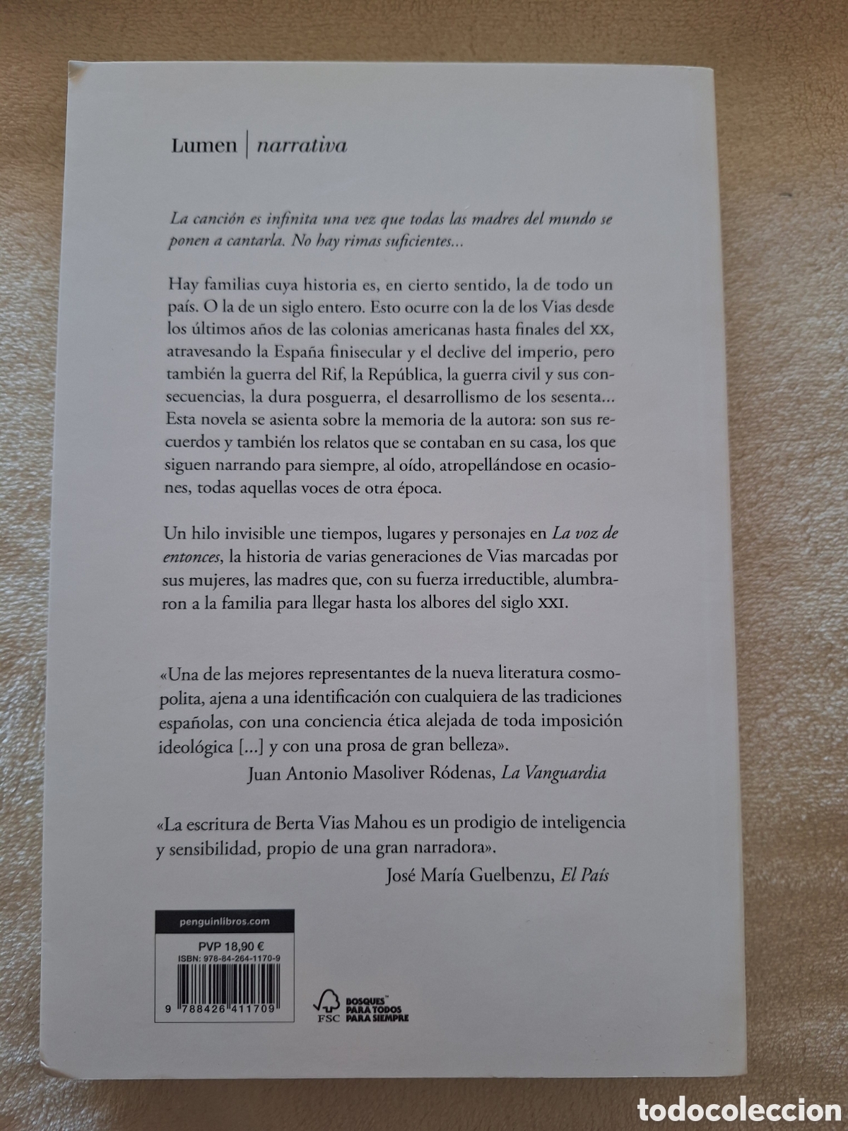 Libros de segunda mano: Libro &rdquo;La voz de entonces&rdquo; Berta Vias Mahou - Foto 2