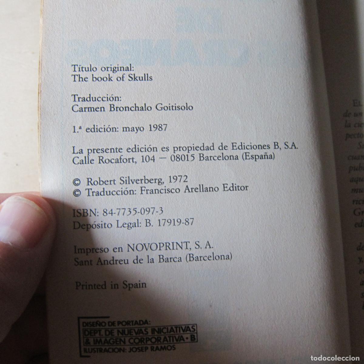 Libros de segunda mano: EL LIBRO DE LOS CRANEOS - ROBERT SILVERBERG (EDICIONES B) NOVELA - Foto 6