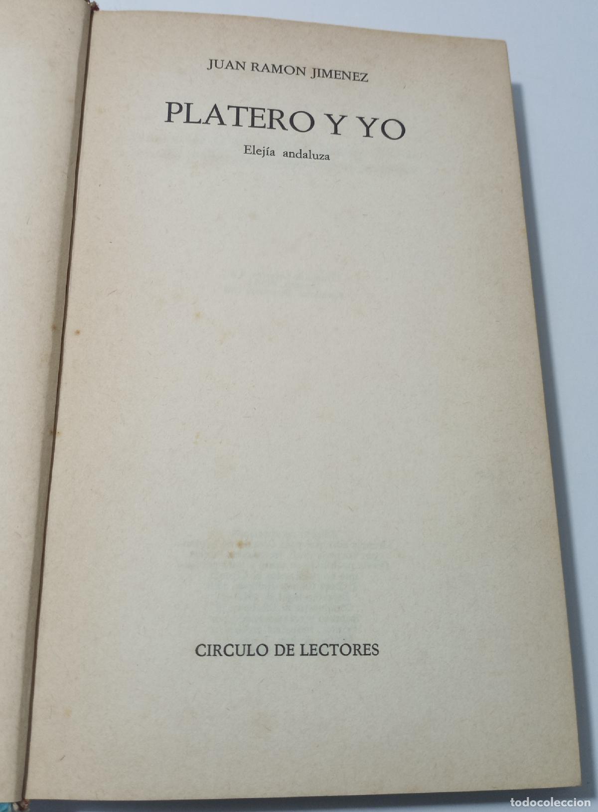 Libros de segunda mano: Platero y yo - Jimenez, Juan Ramon - Foto 1