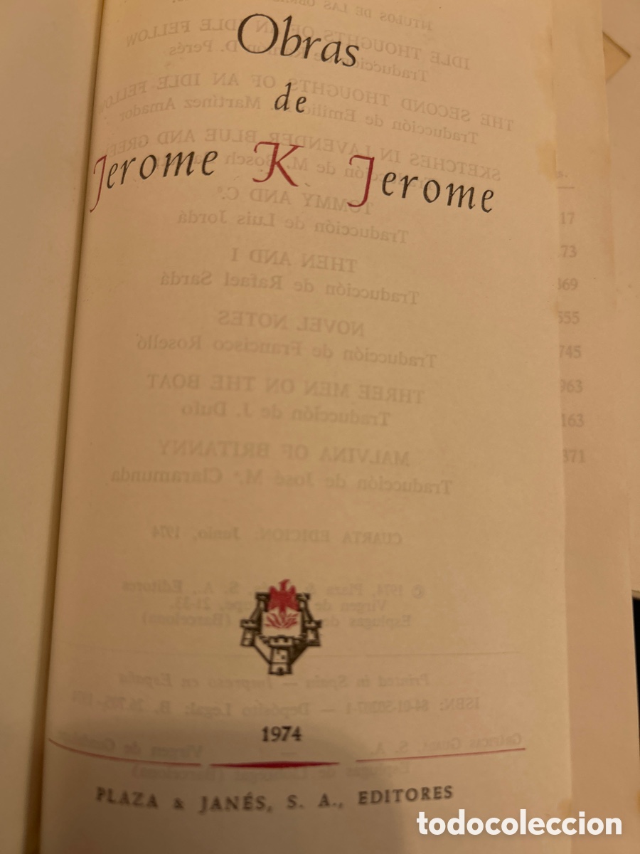 Libros de segunda mano: Jerome K. Jerome. Obras. C6 - Foto 4