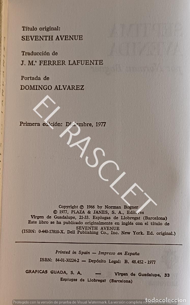 Libros de segunda mano: SEPTIMA AVENIDA - NORMAN BOGNER - Foto 2