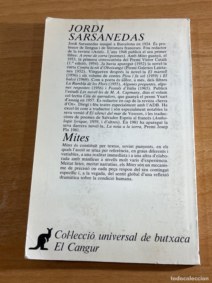 Libros de segunda mano: Libro Mites | Jordi Sarsanedas | 1981 - Foto 2