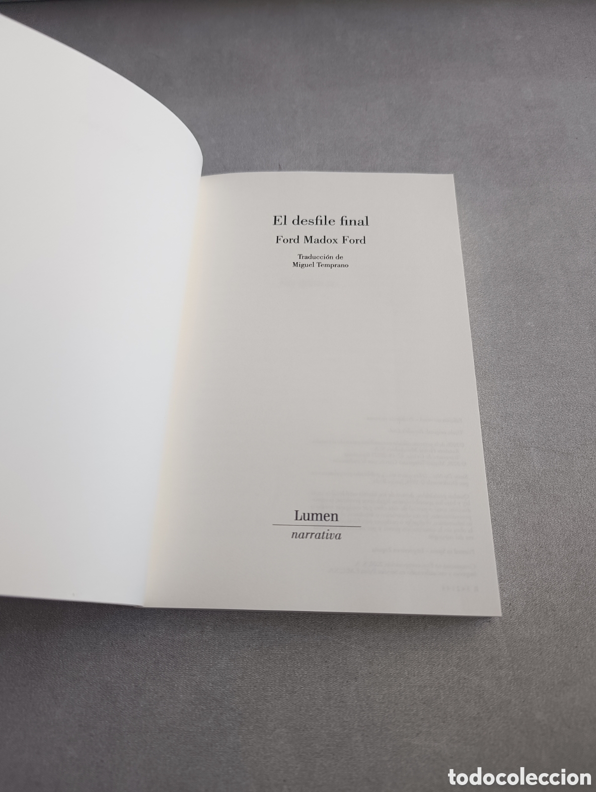 Libros de segunda mano: El desfile final. Ford Madox Ford. - Foto 5